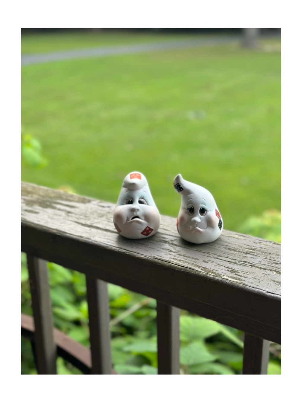 Halloween Ghost Tear-Drop Shelf Sitter  Figurine Pair - Decorative Accent